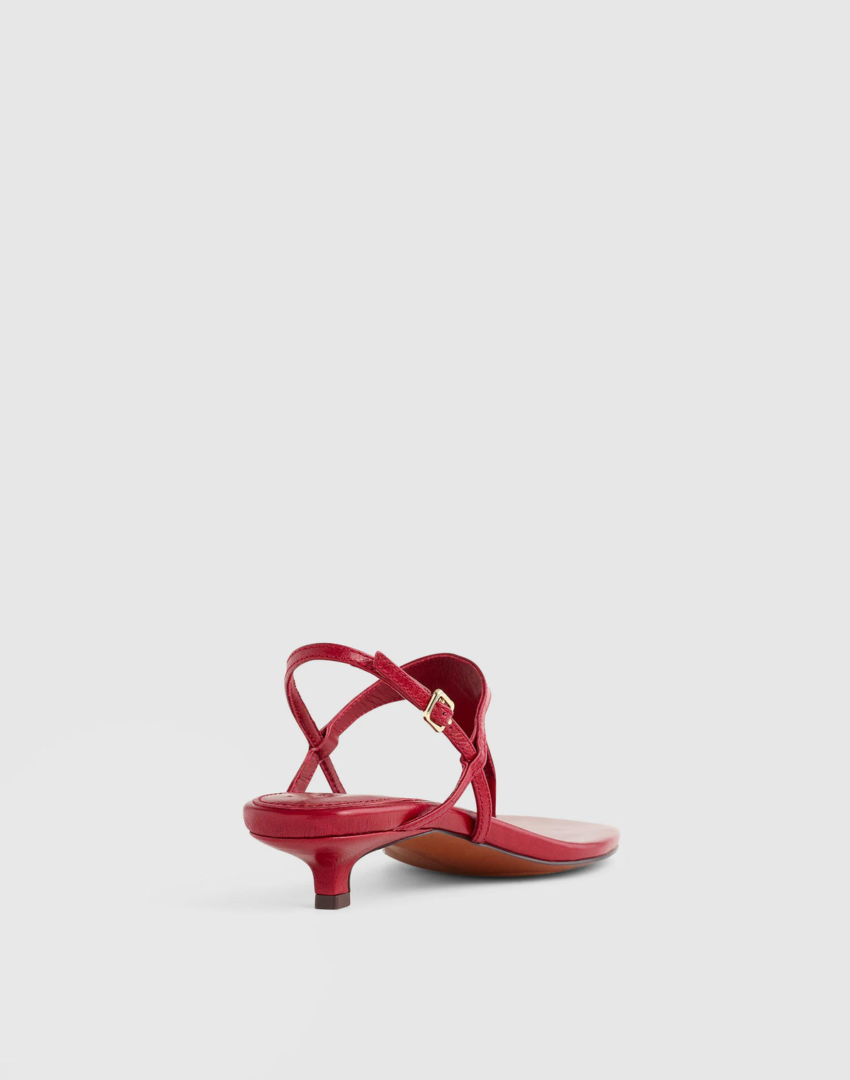 Madewell The Chiara Kitten Heel Slingback Sandal Wild Cranberry