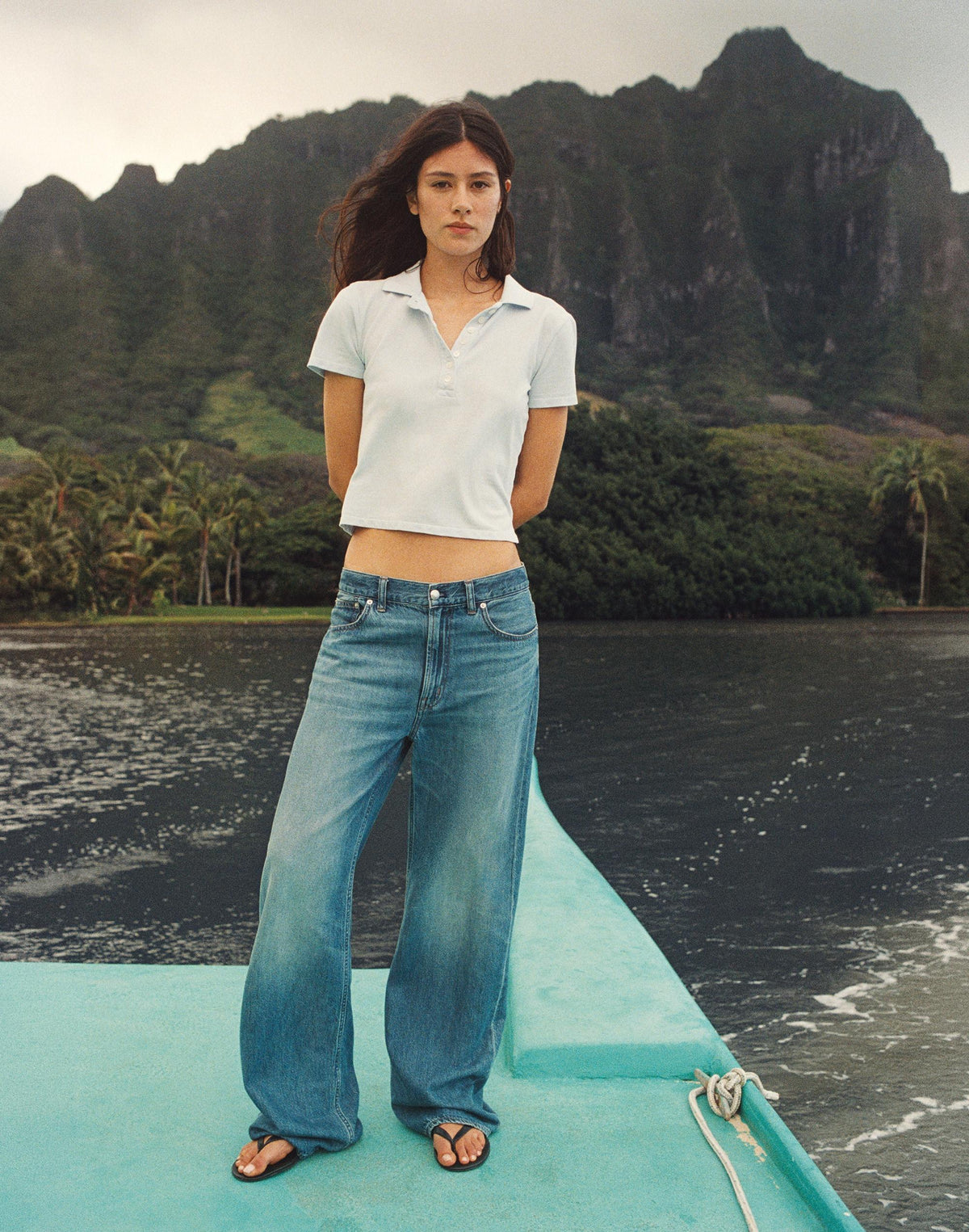 Madewell The Low-Slung Baggy Jean in Airy Denim Pickett Wash