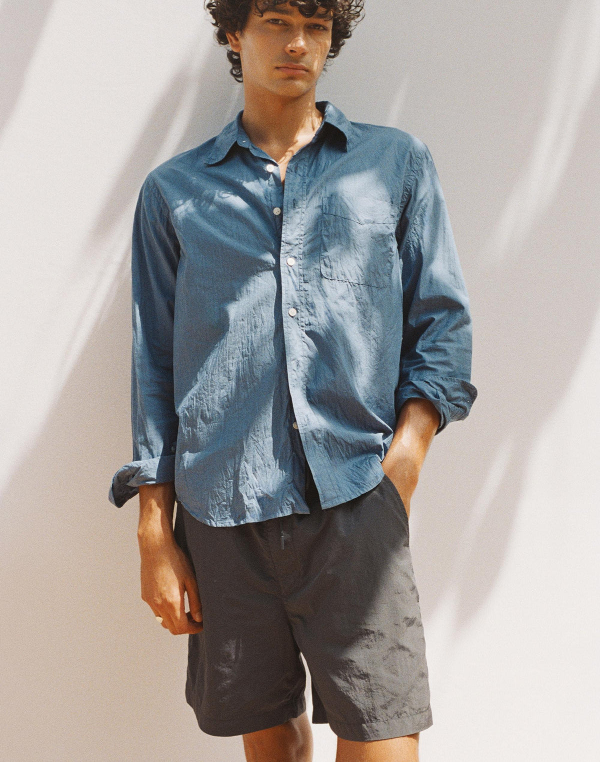 Madewell Button-Up Shirt in Crisp Poplin Nice Blue