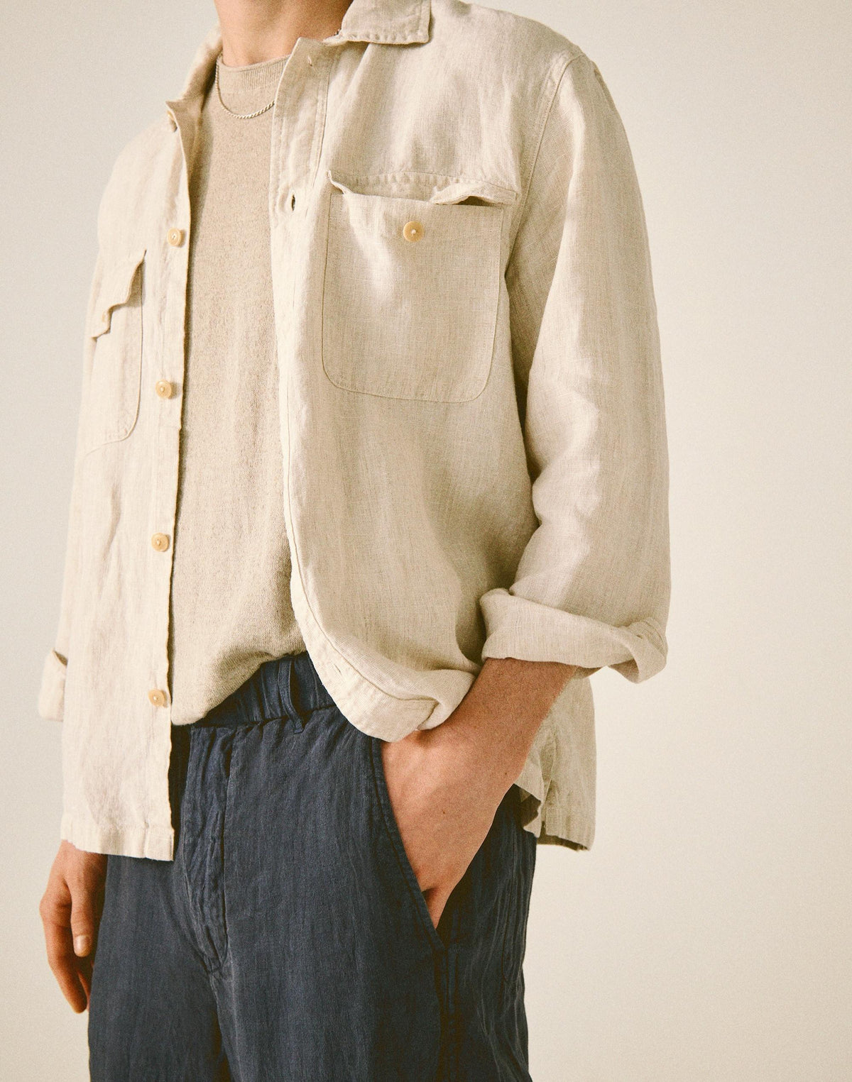 Madewell The Station Shirt in Linen Bleached