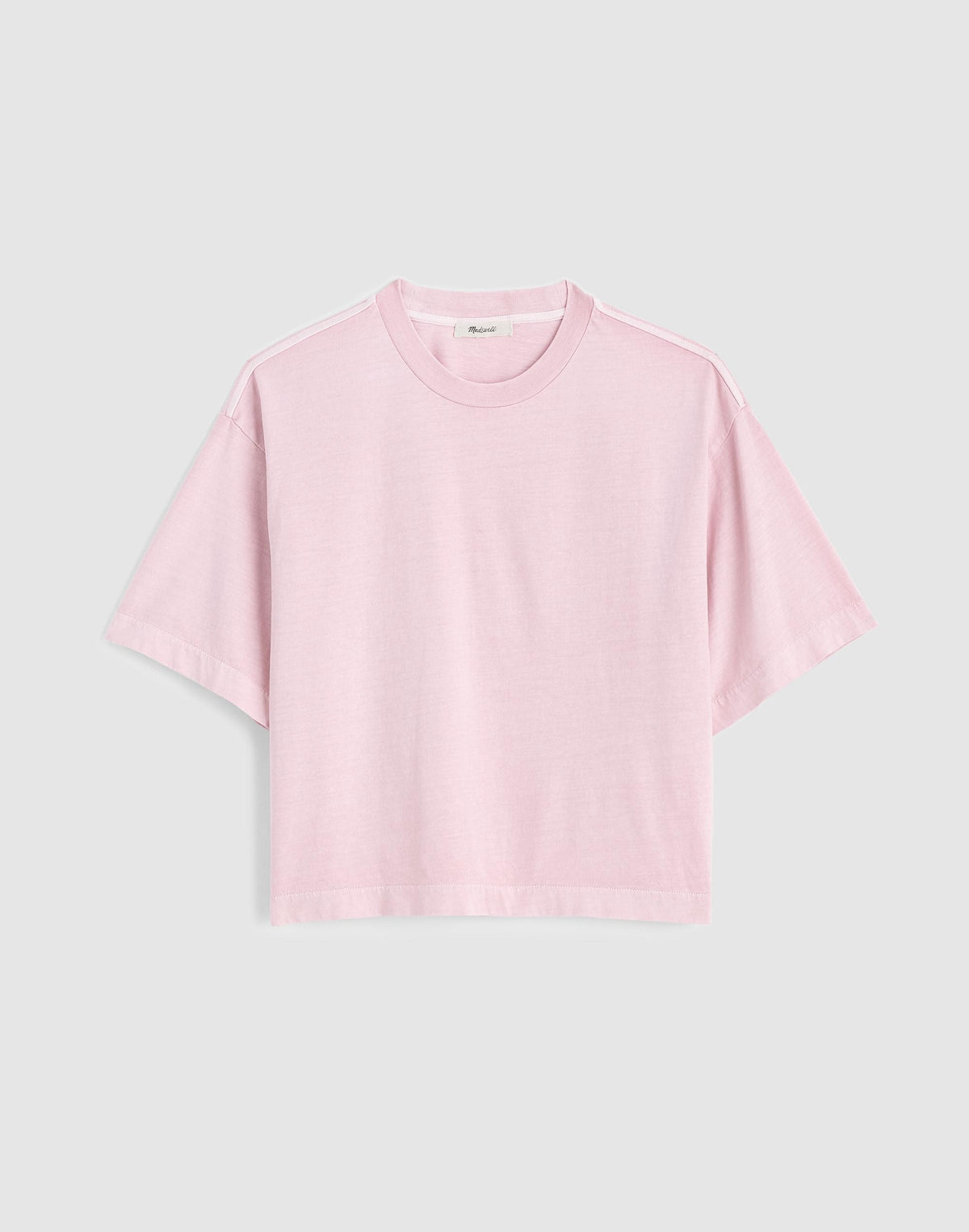 Madewell Madewell x Shopbop Boxy Crop Tee in Allday Jersey Dreamy Pink