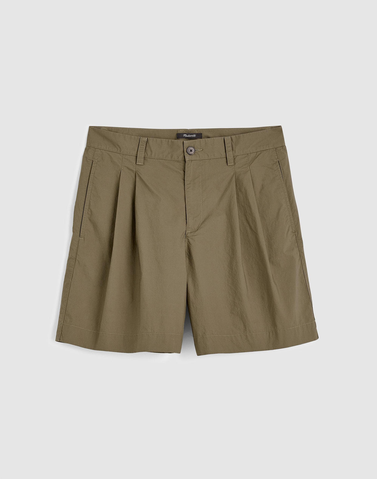 Madewell The Everyday Trouser Short in Poplin Faded Ivy