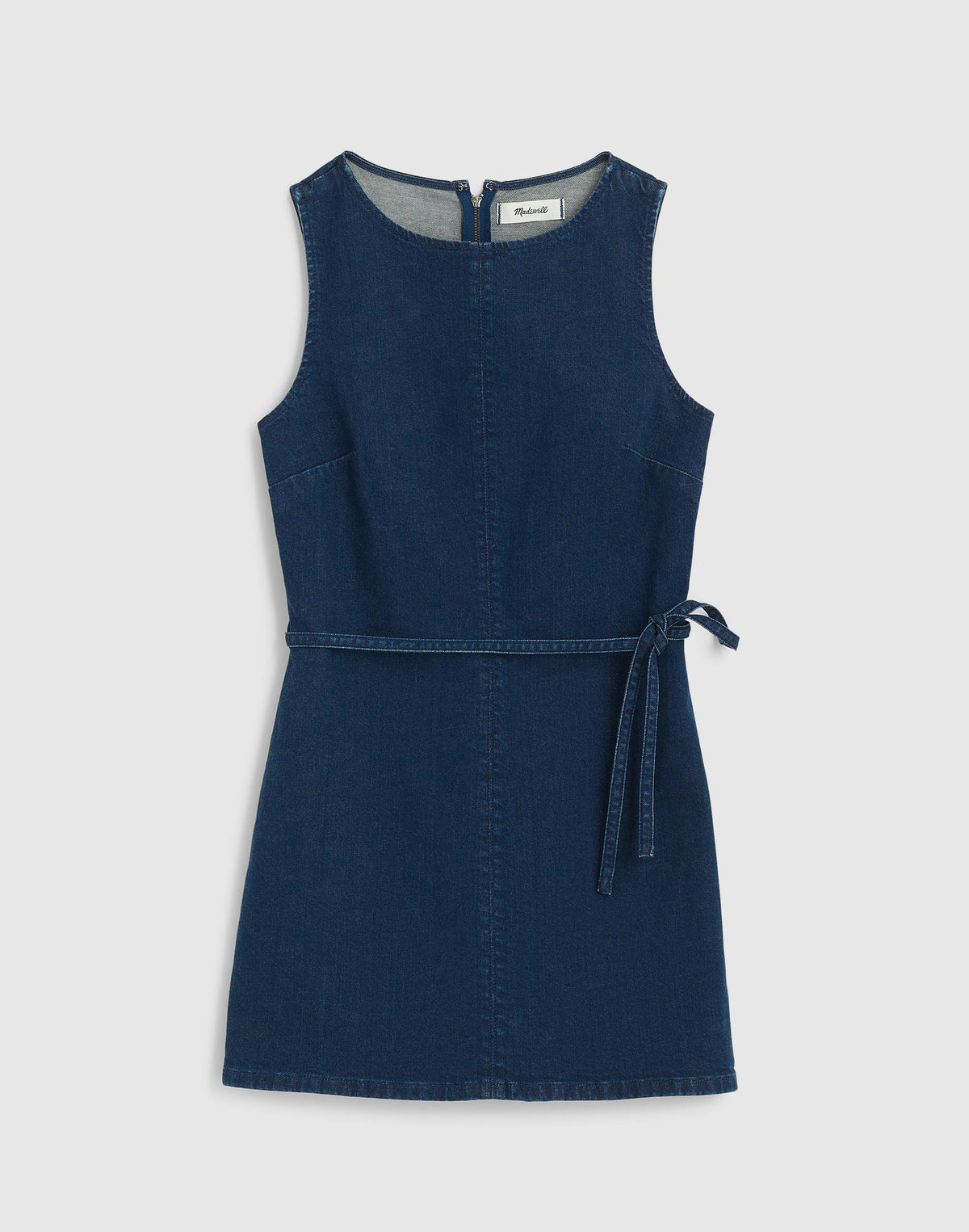Madewell Denim Boatneck Skort Romper Nostalgic Blue