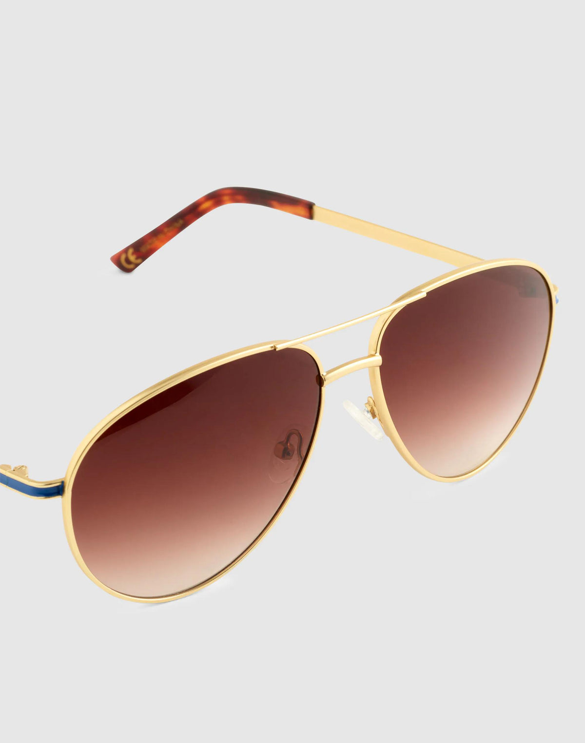 Madewell The Leni Aviator Sunglasses Dark Brown