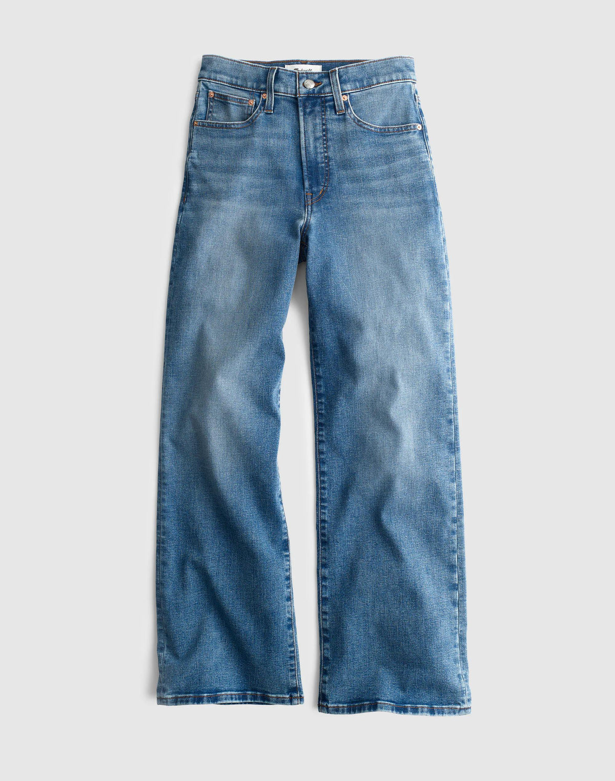 Madewell The Wide-Leg Crop Jean in Super Stretch Denim Oneida Wash