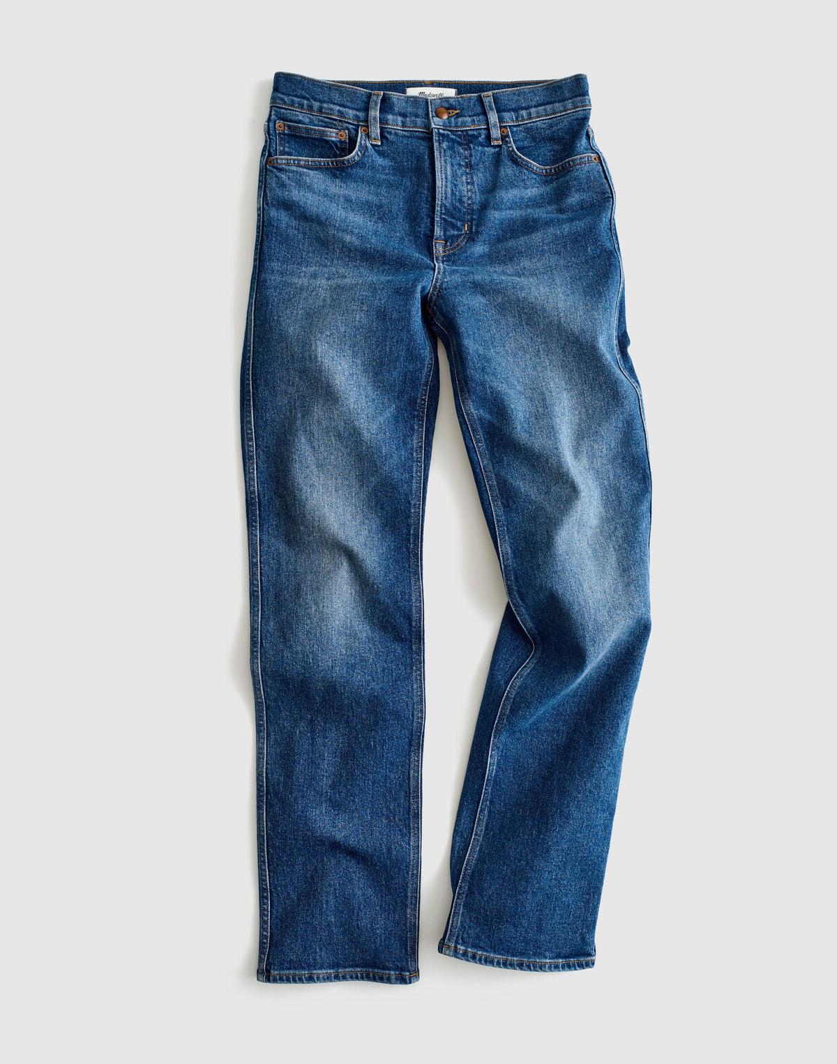 Madewell Circular Longline Straight Jean Storm Cloud Wash