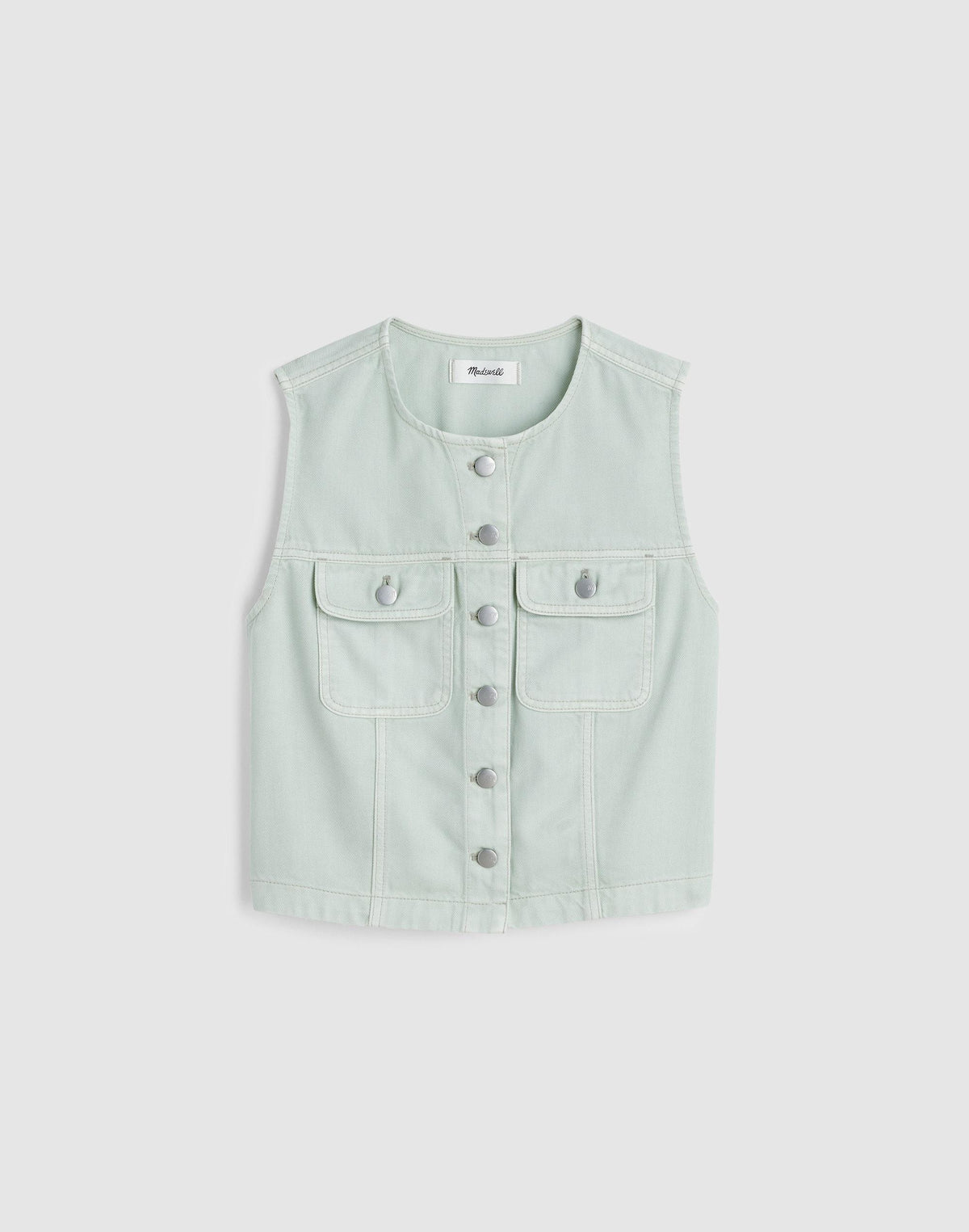 Madewell Madewell x Shopbop Airy Denim Crop Vest Storied Sea