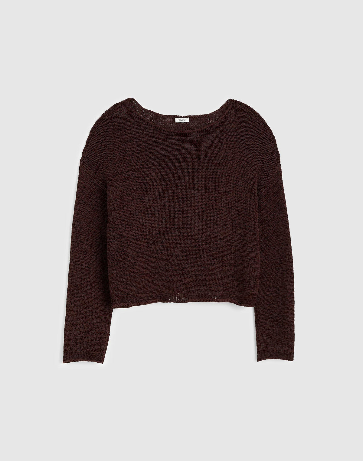 Madewell Boatneck Pullover Sweater Burnt Cocoa
