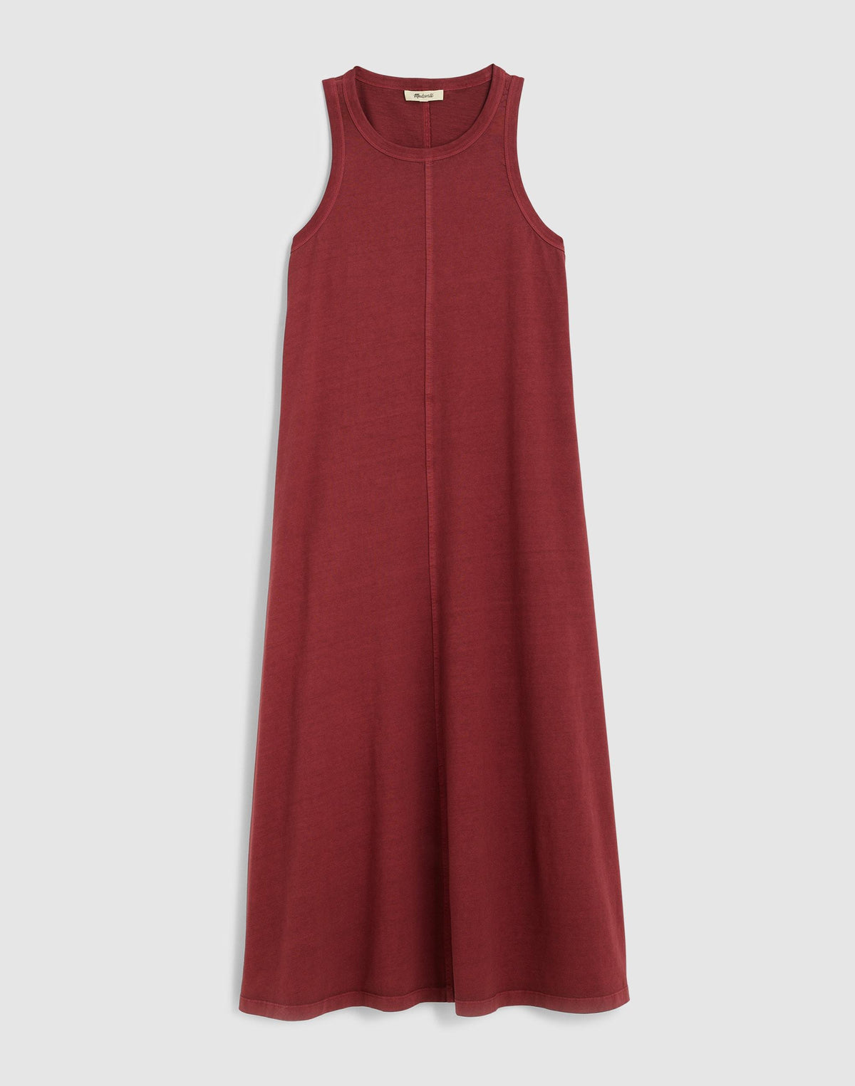 Madewell Seamed Tank Maxi Dress in Allday Jersey Dusty Merlot
