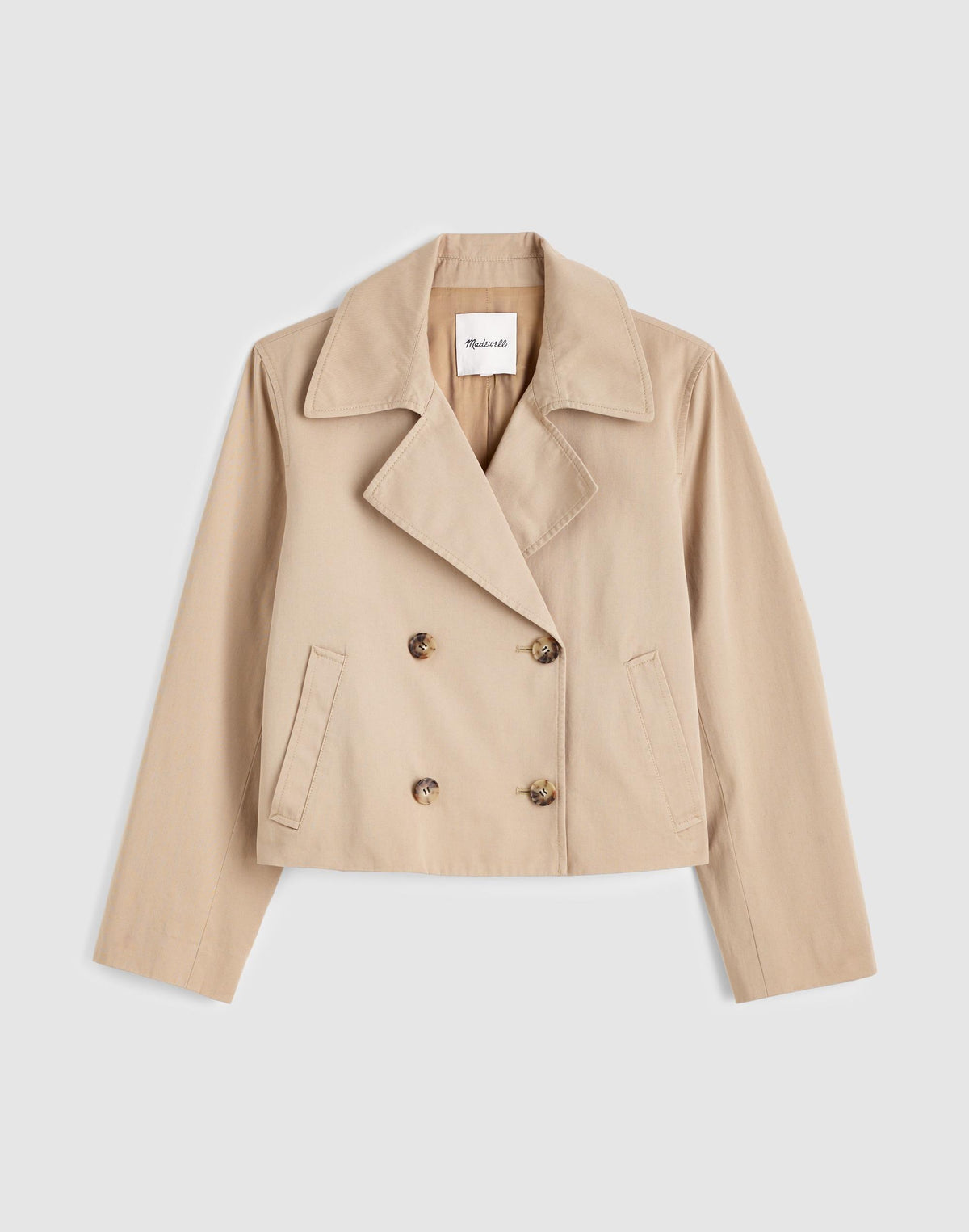 Madewell Cropped Trench Coat Coastal Dune