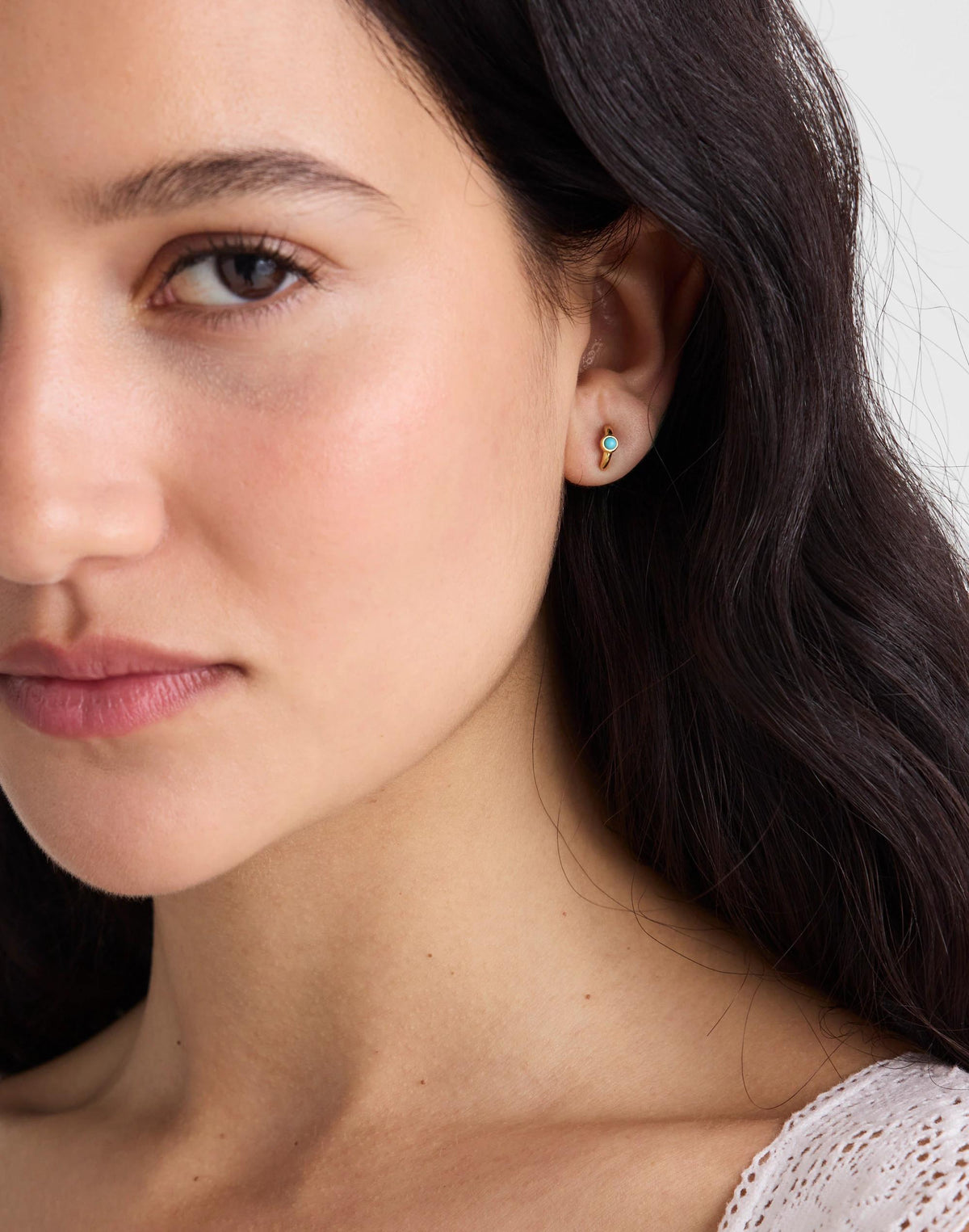 Madewell Demi-Fine Illusion Stud Earrings Turquoise Multi