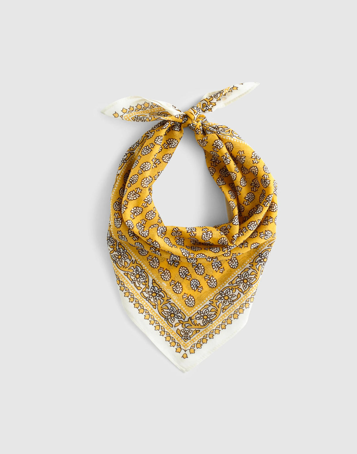 Madewell Organic Cotton Bandana Blockprintbandana Chamomile