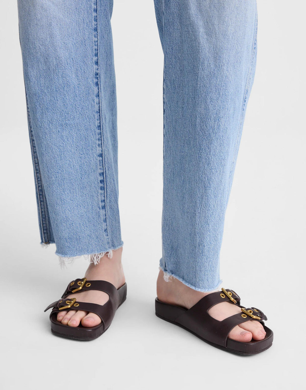 Madewell The Cambrea Double-Strap Sandal Coffee Bean