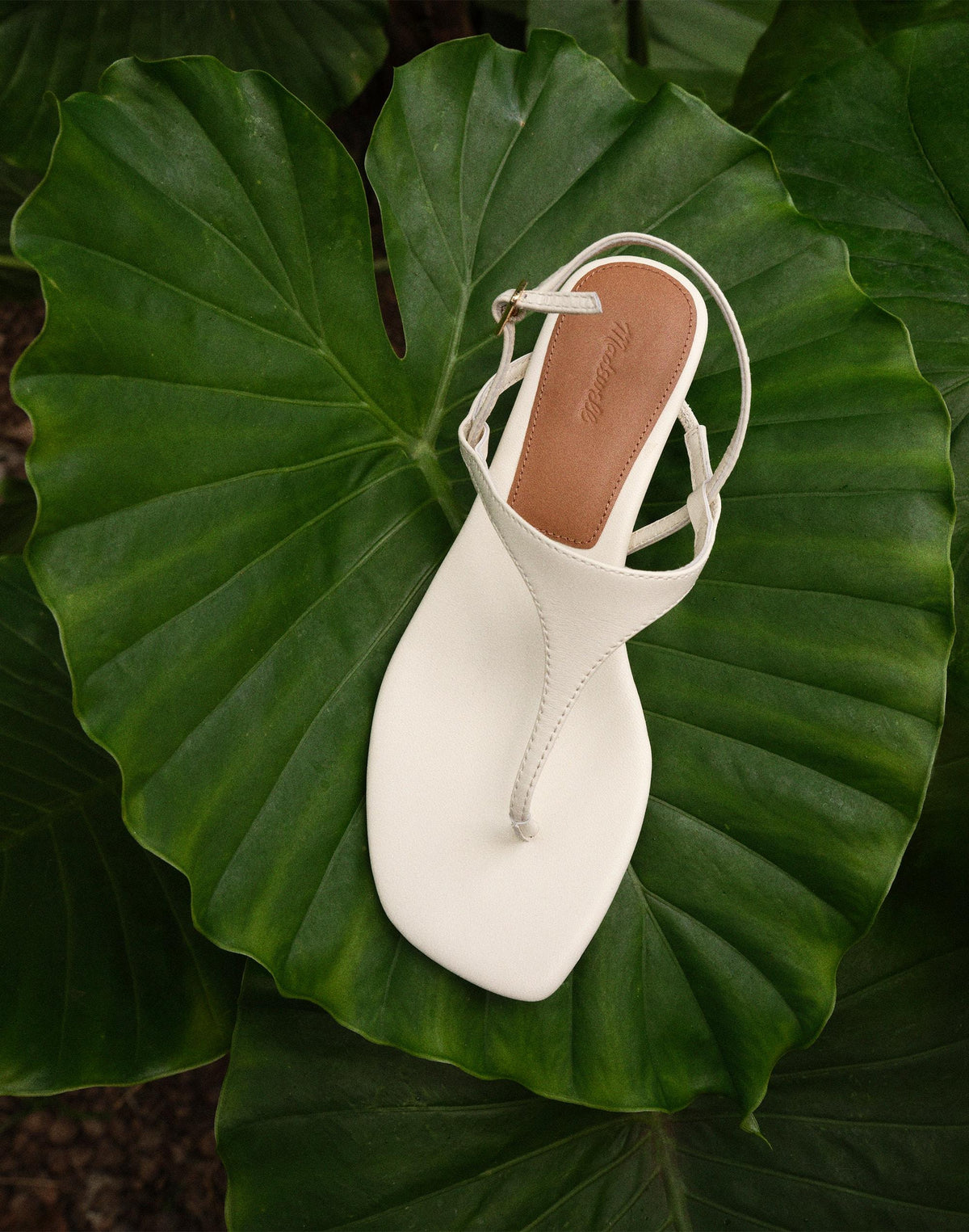 Madewell The Chiara Kitten Heel Slingback Sandal Vintage Muslin