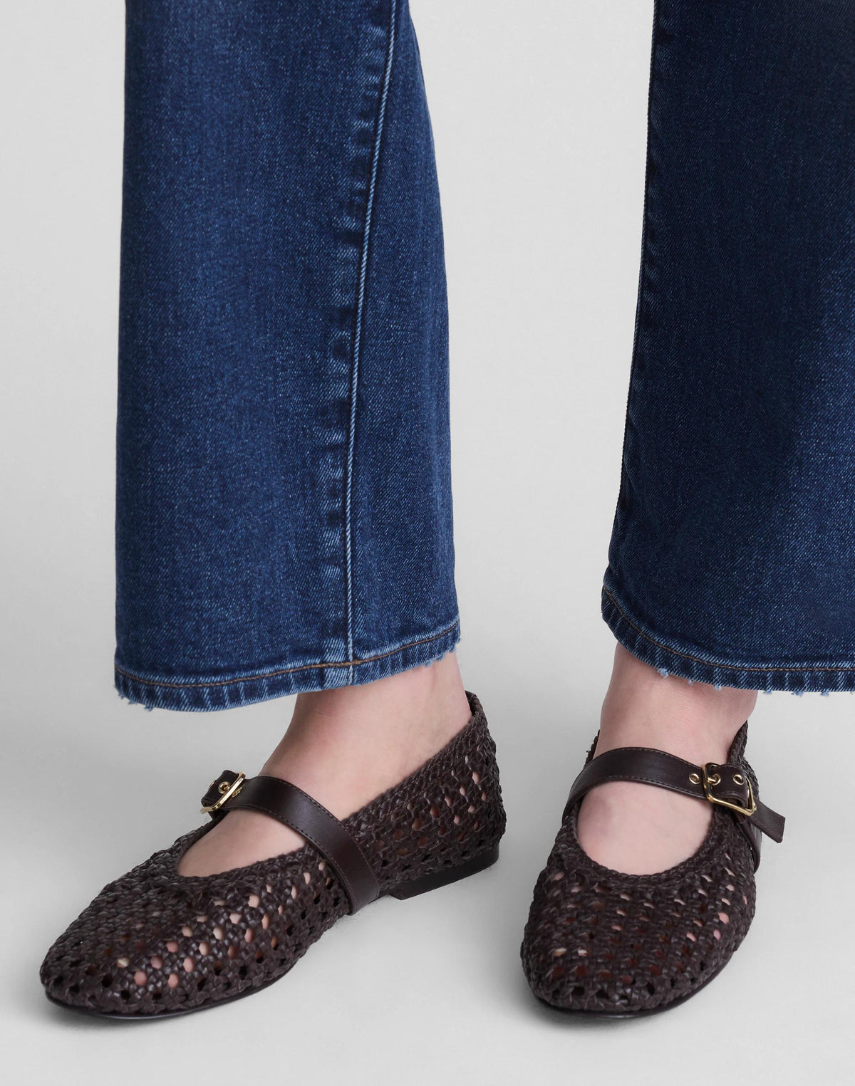 Madewell The Remy Mary Jane Flat Dark Carob