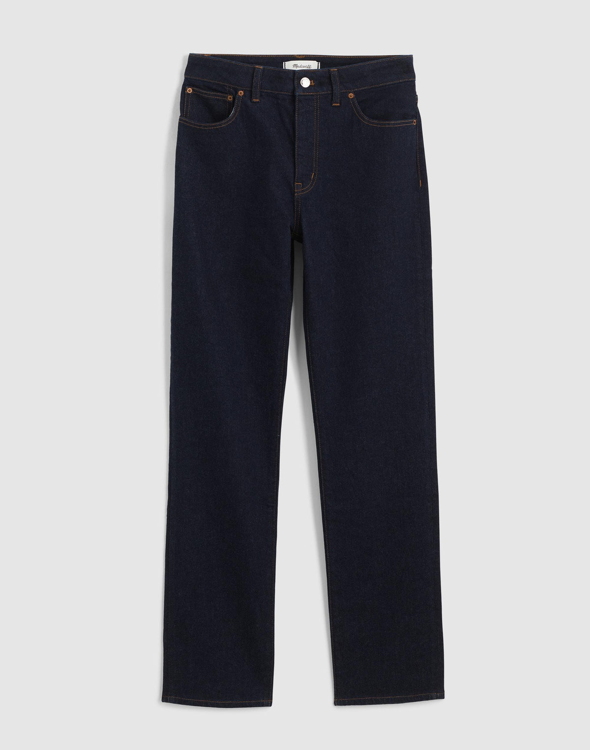 Madewell The Curvy Jules Slim-Straight Jean in Rinse Wash Rinse Wash
