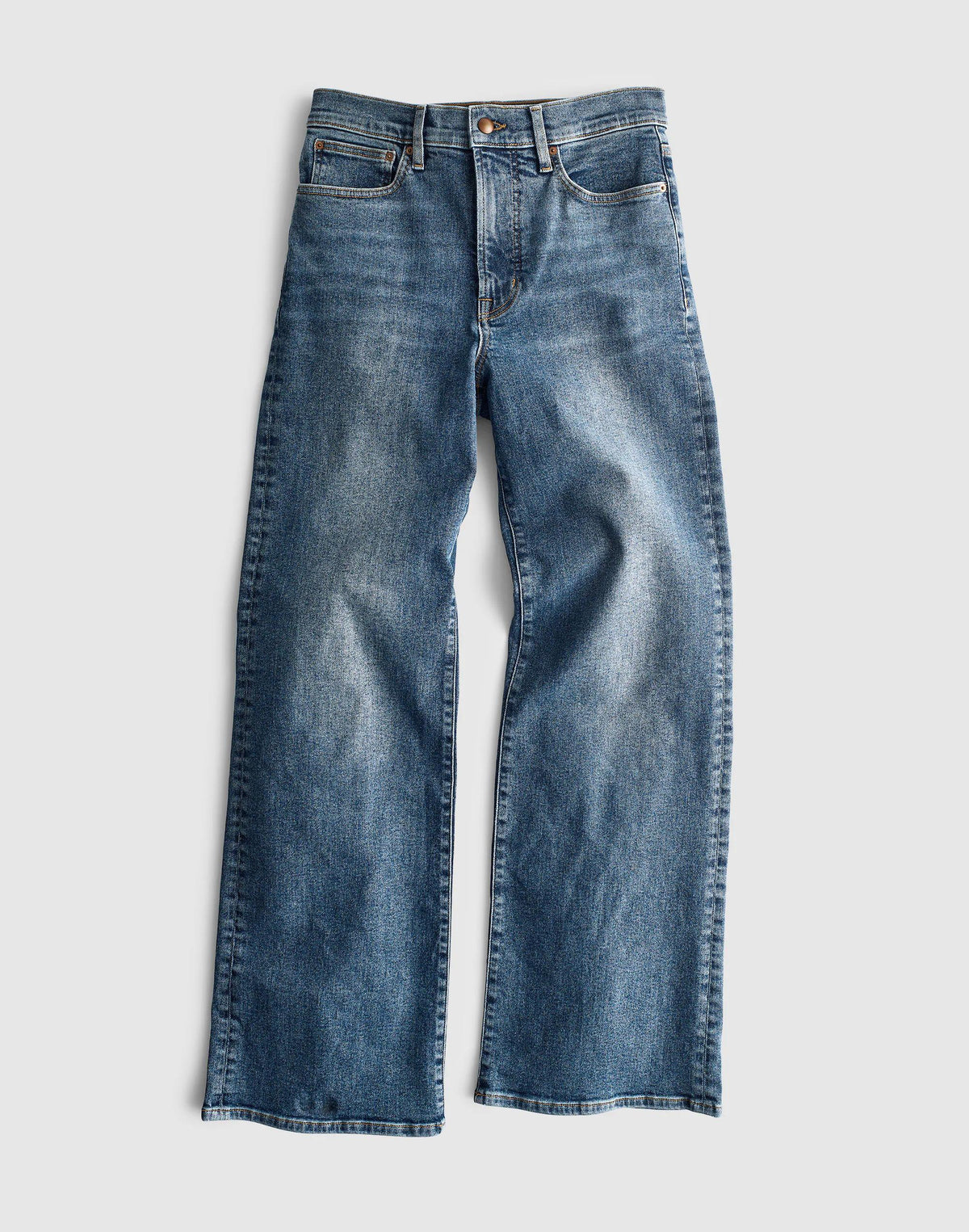 Madewell Short Circular Wide-Leg Jean Soft Indigo Wash