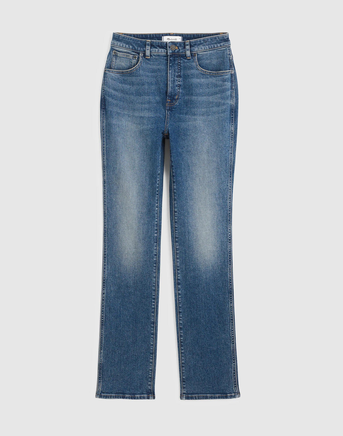 Madewell The Curvy Pencil Jean in Super Stretch Denim Concho Wash