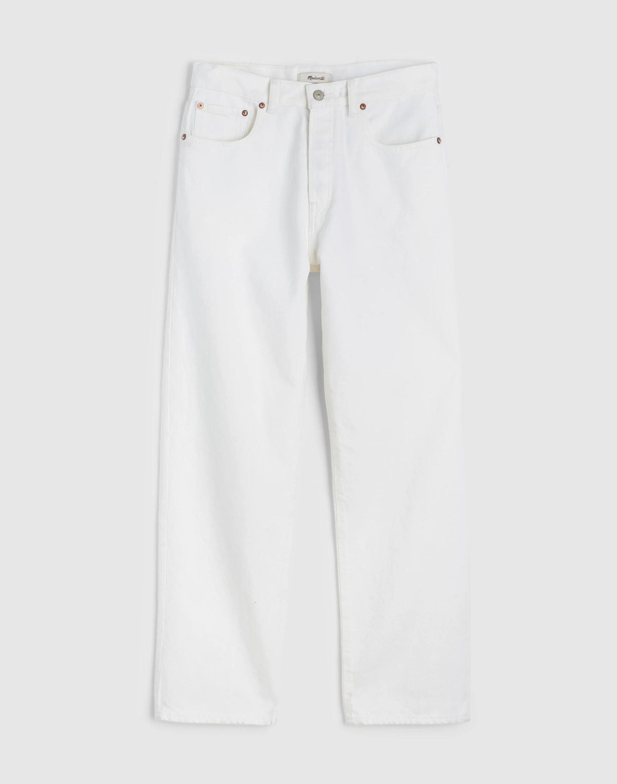 Madewell The 1991 Loose Straight Jean in Garment Dye Soft White