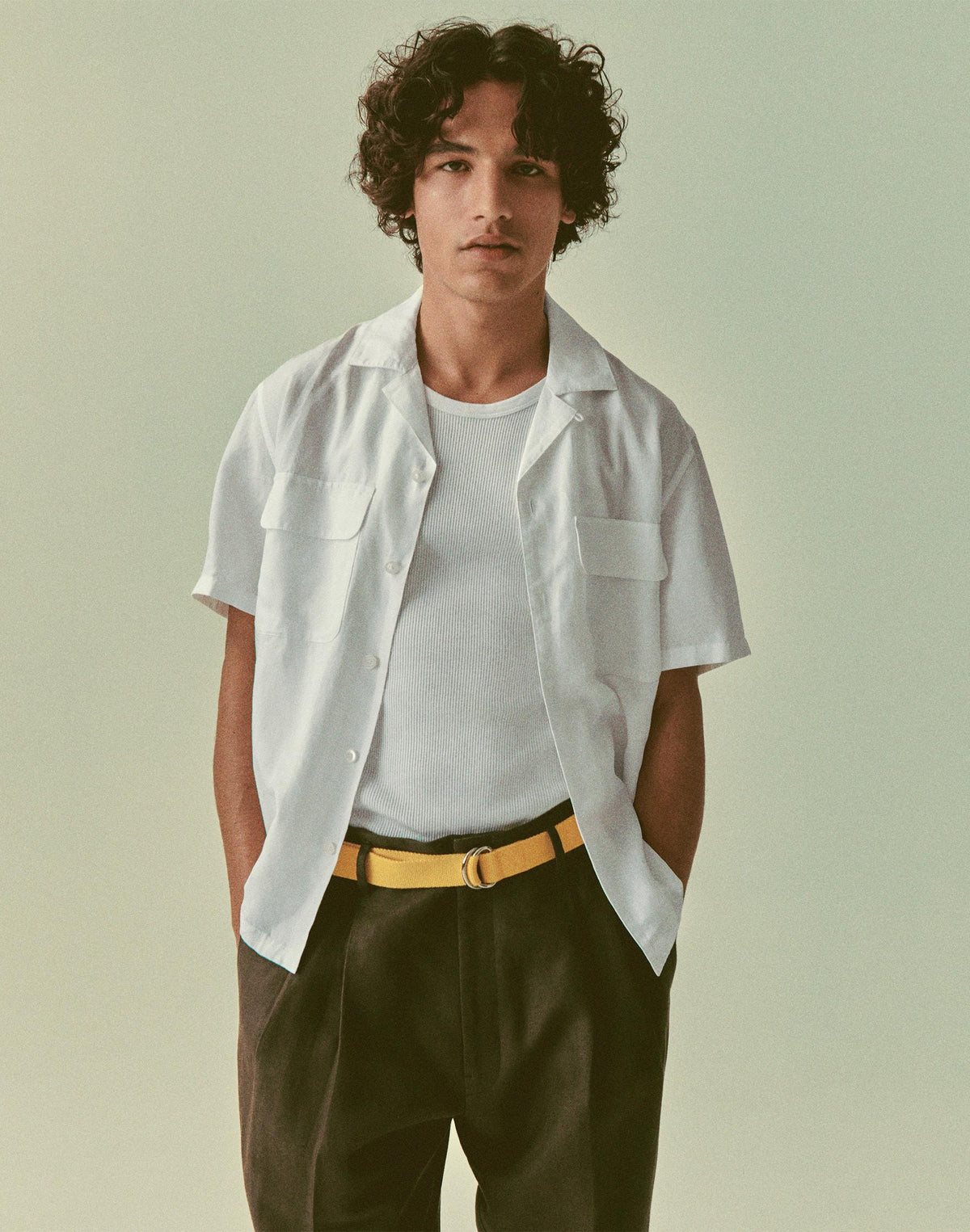 Madewell Short-Sleeve Camp Shirt in Archive Linen Blend White