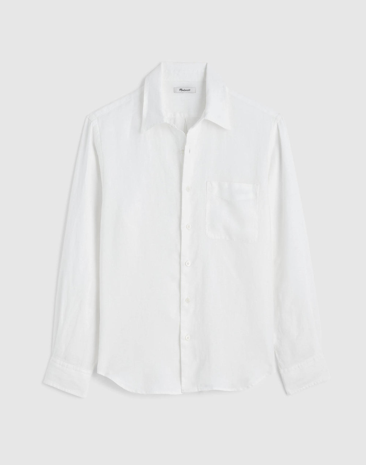 Madewell Button-Up Shirt in Linen White
