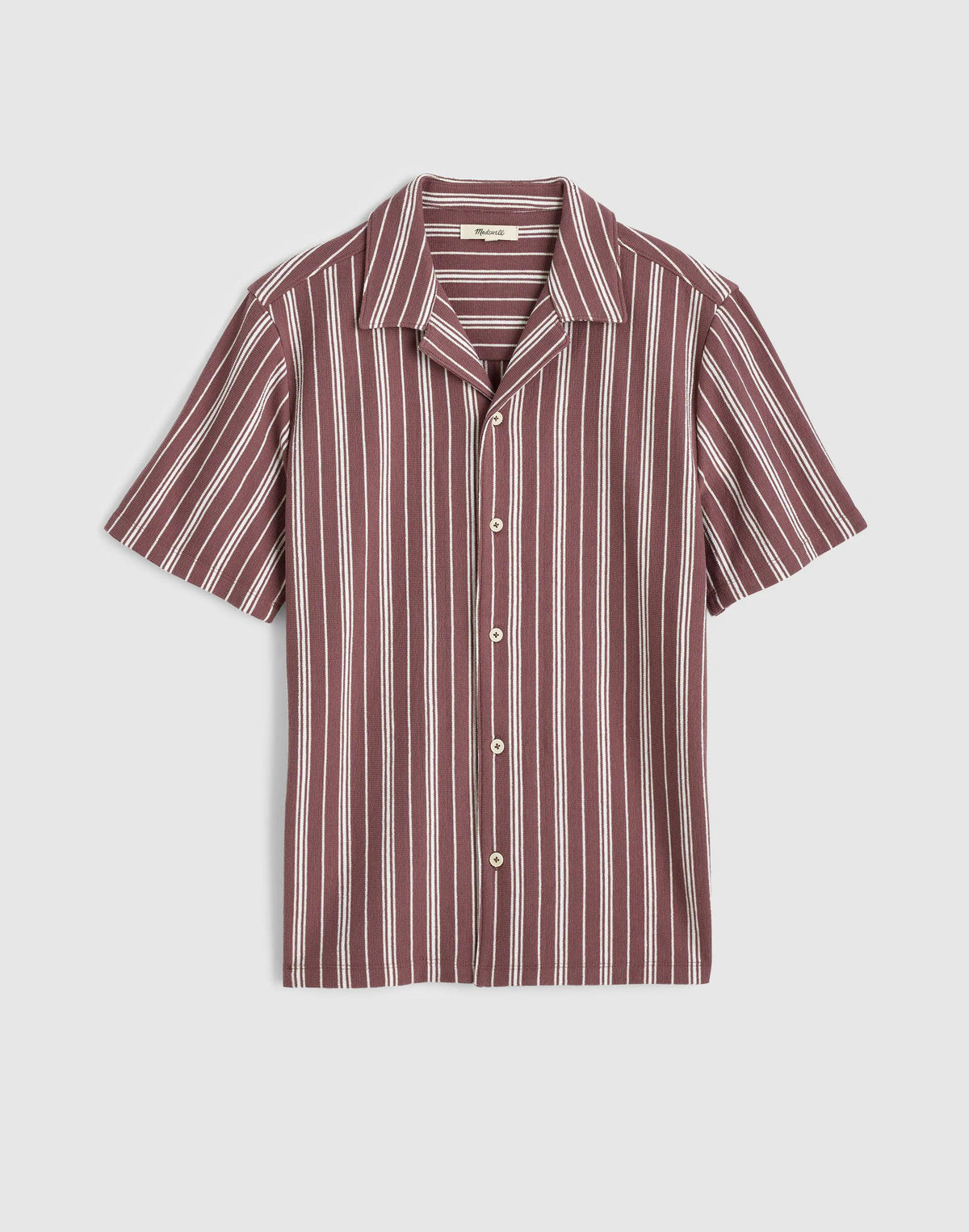 Madewell The Camp Shirt in Seaport Terry Chalked Fig