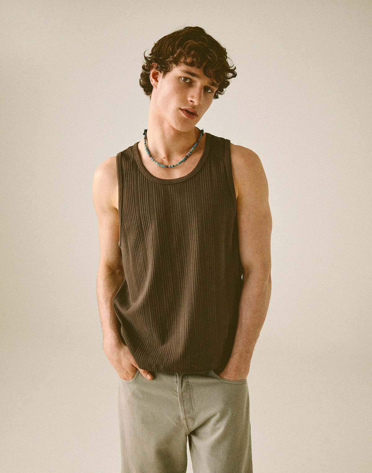 Madewell Textured Tank Chocolate