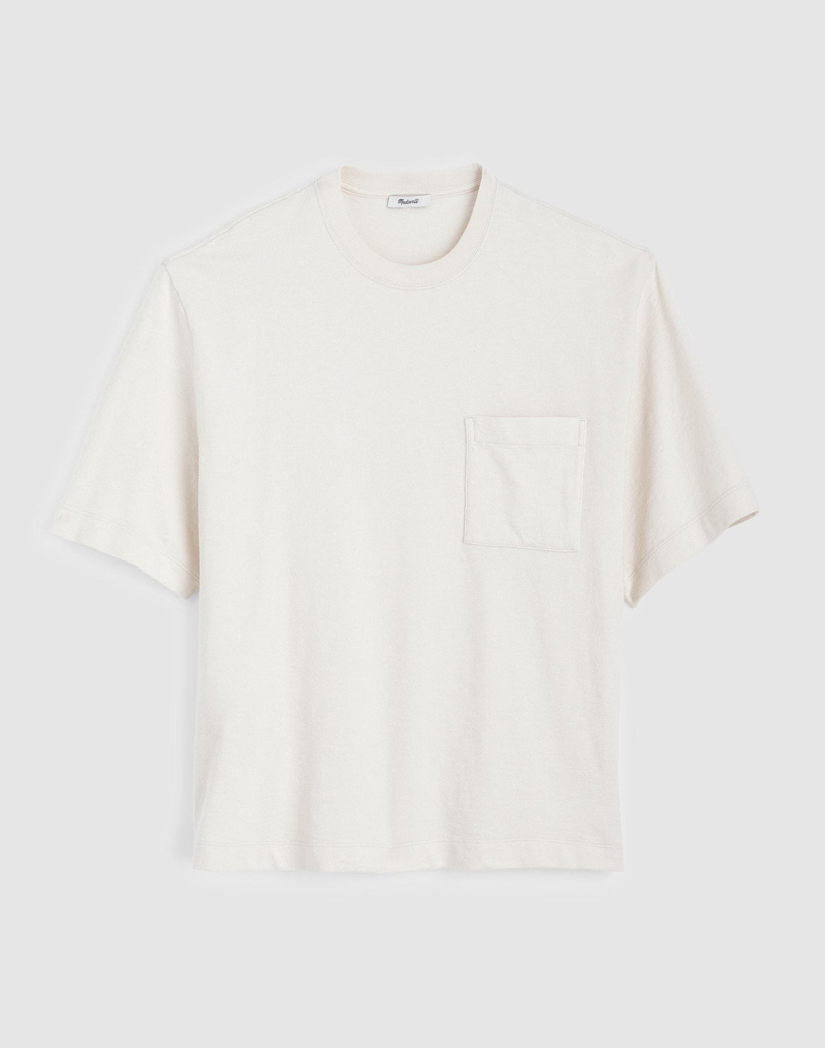 Madewell Boxy Pocket Tee in Weekend Slub Natural Seeded