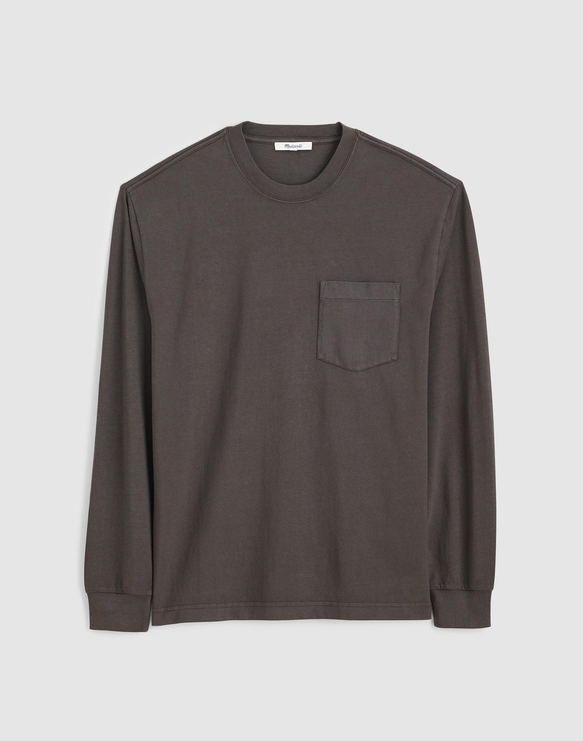 Madewell The Long-Sleeve Vintage Pocket Tee Almost Black