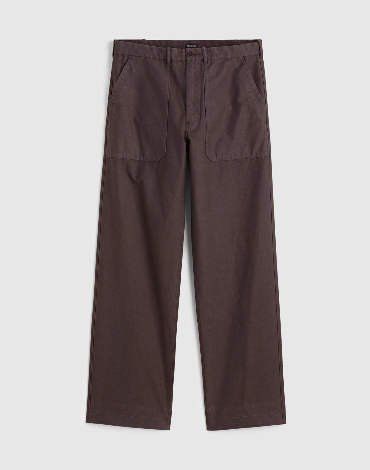 Madewell Fatigue Pants in Reverse Sateen Dark Brown