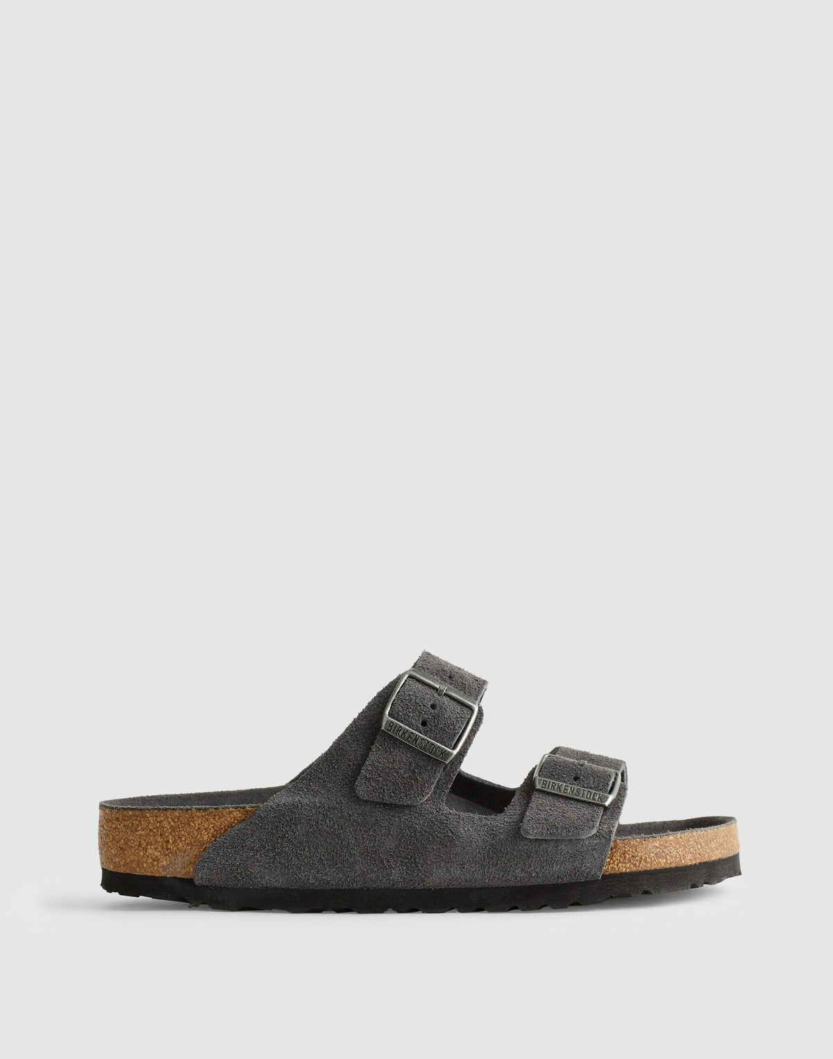 Madewell Birkenstock® Arizona Sandal in Suede Charcoal