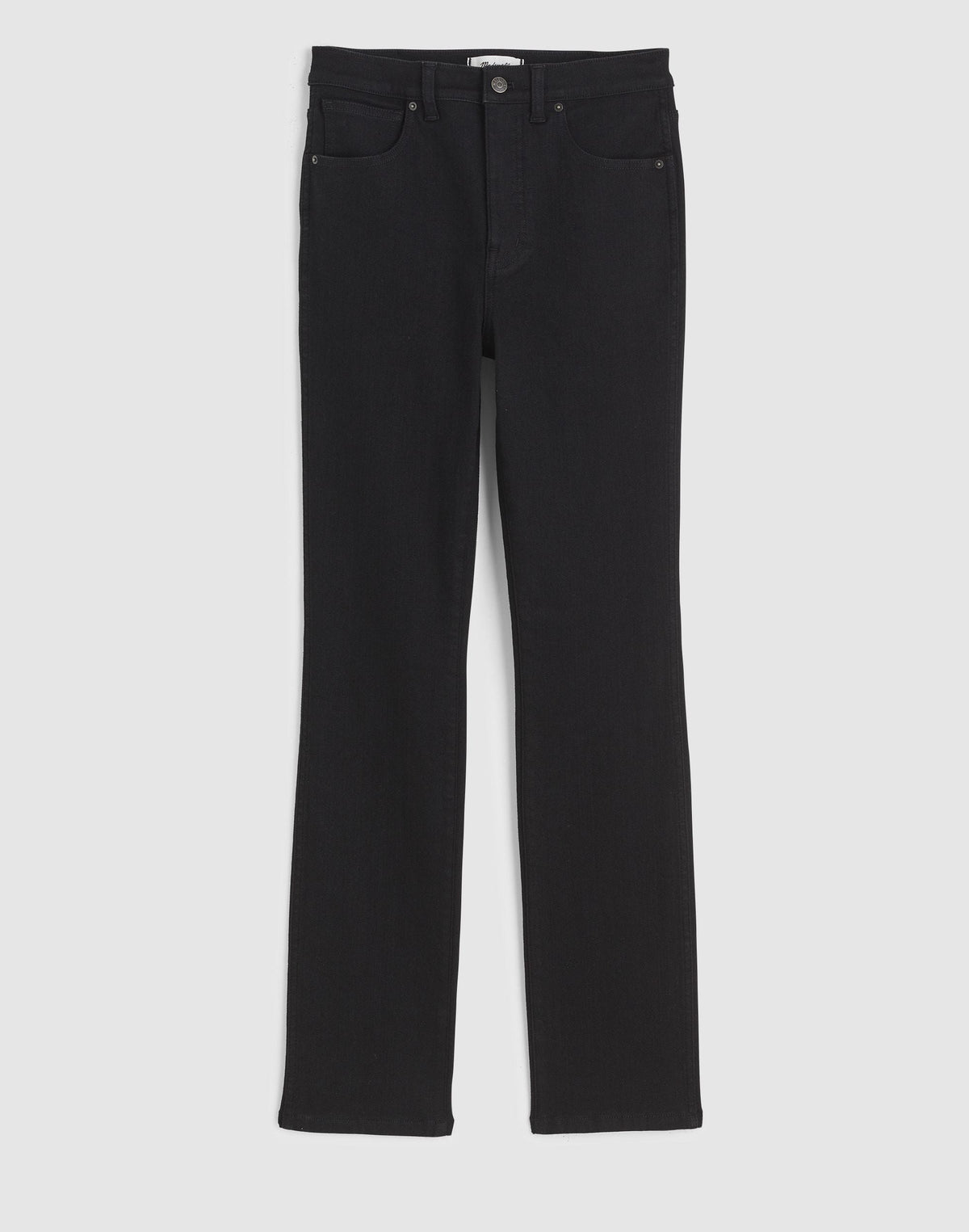 Madewell The Pencil Jean in Super Stretch Denim Black Frost