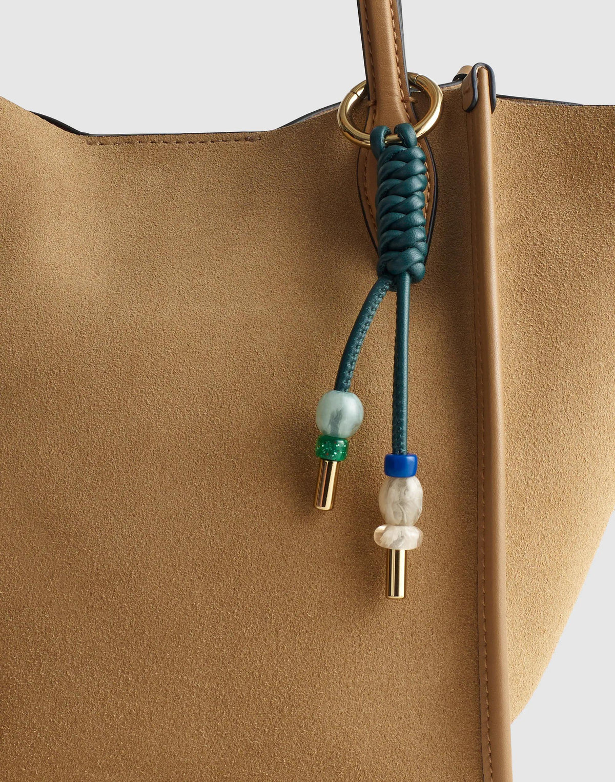 Madewell Braided Leather Bag Charm Forest