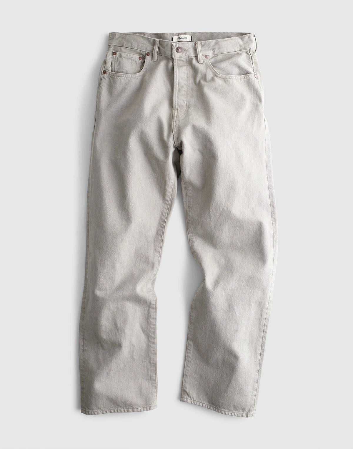 Madewell The 1991 Loose Straight Jean in Garment Dye Washed Olive