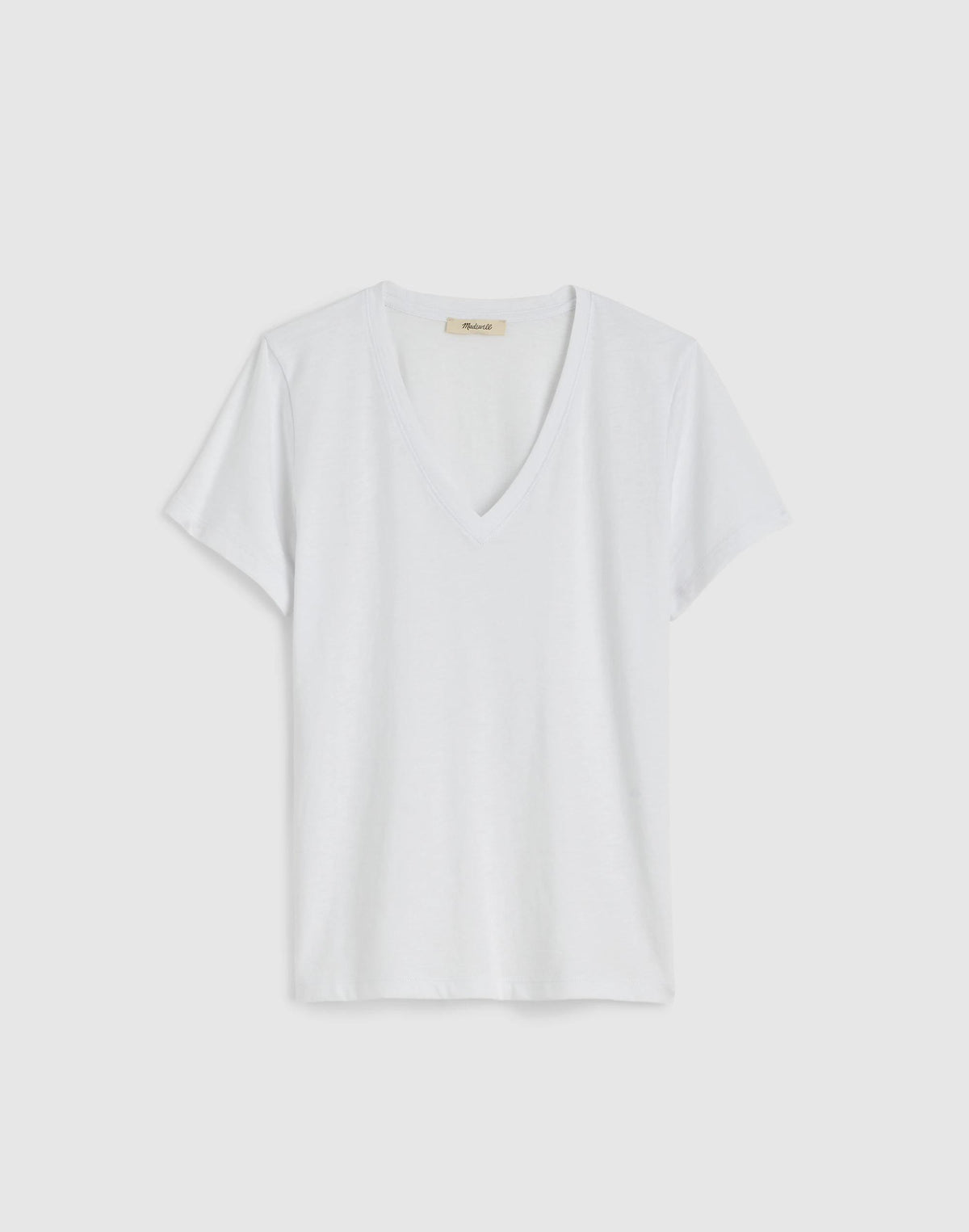 Madewell The Easy V-Neck Tee in Soft Slub White