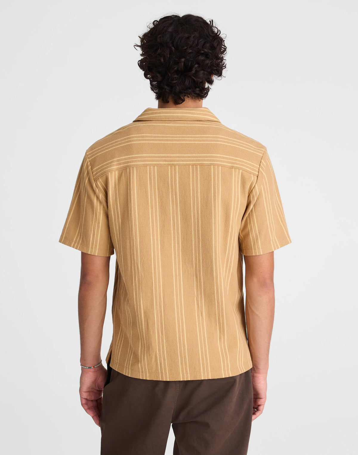 Madewell The Camp Shirt in Seaport Terry Golden Khaki
