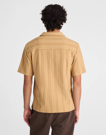 Madewell The Camp Shirt in Seaport Terry Golden Khaki