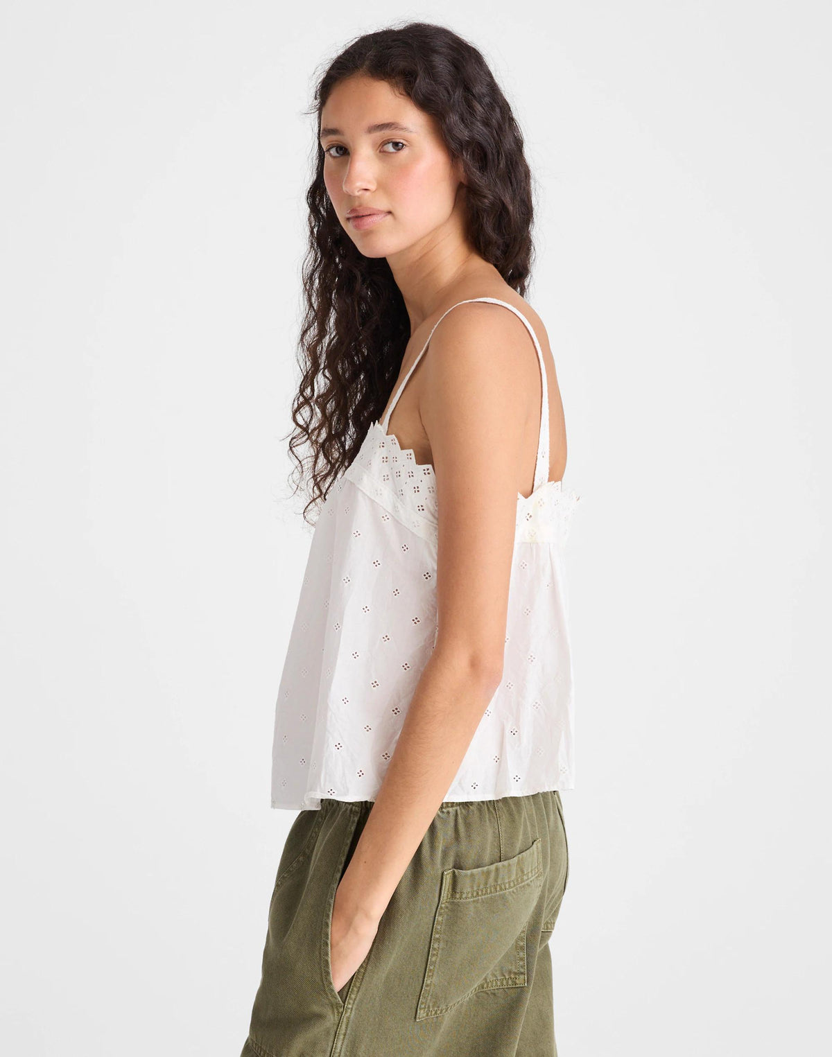 Madewell Embroidered Eyelet Tank White