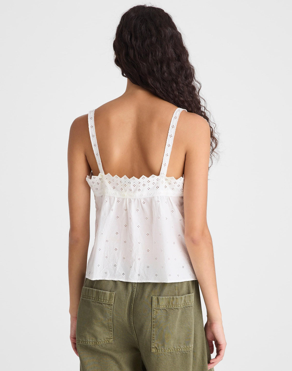 Madewell Embroidered Eyelet Tank White
