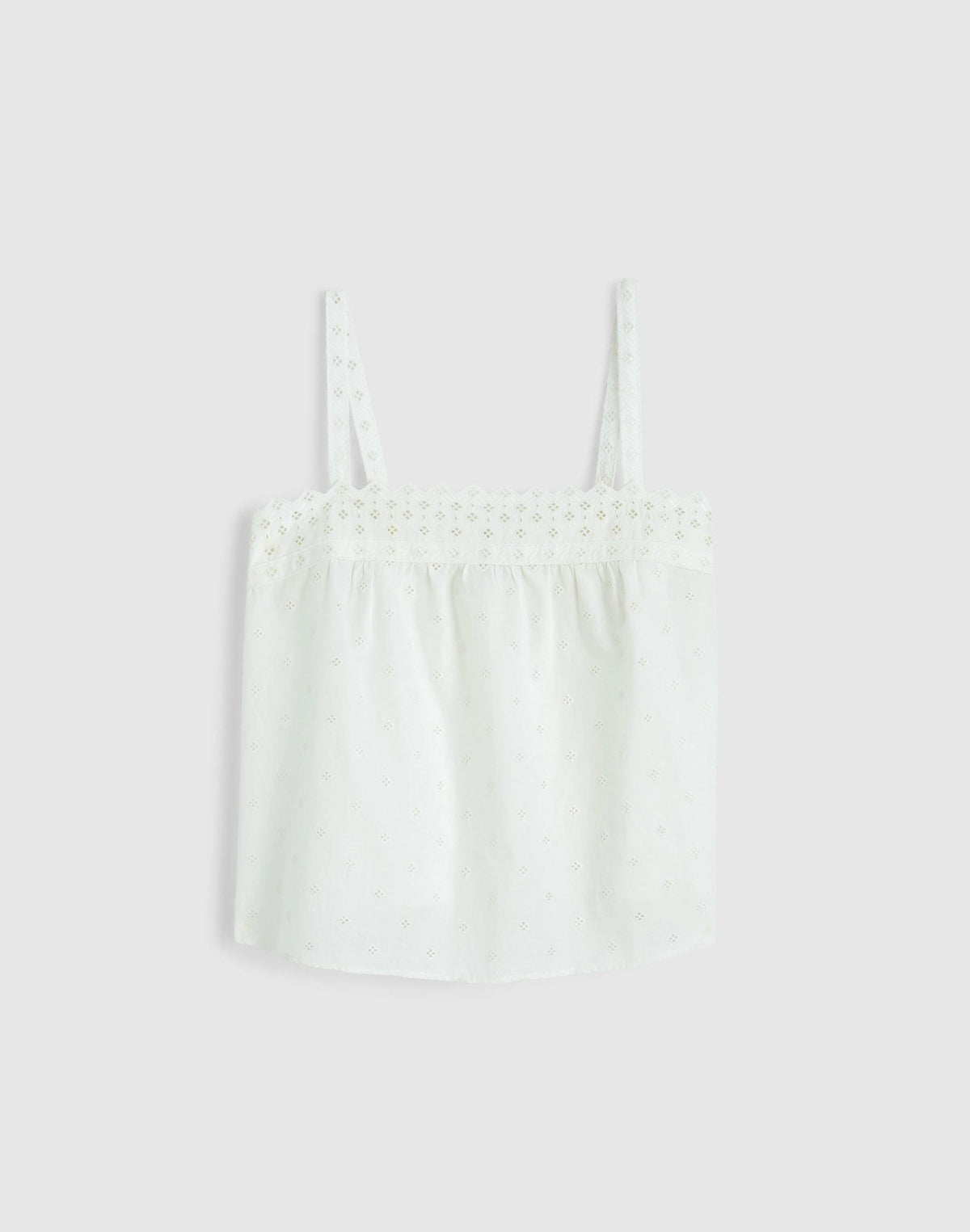 Madewell Embroidered Eyelet Tank White