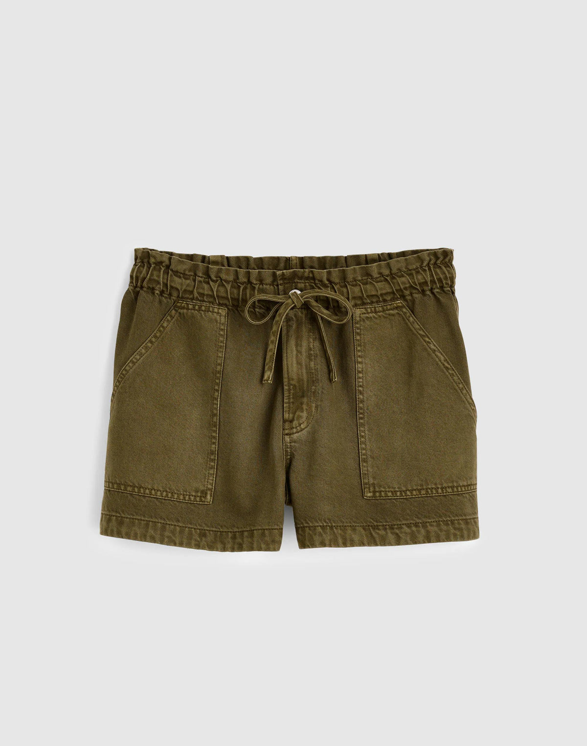Madewell Pull-On Utility Shorts in Airy Denim Faded Ivy