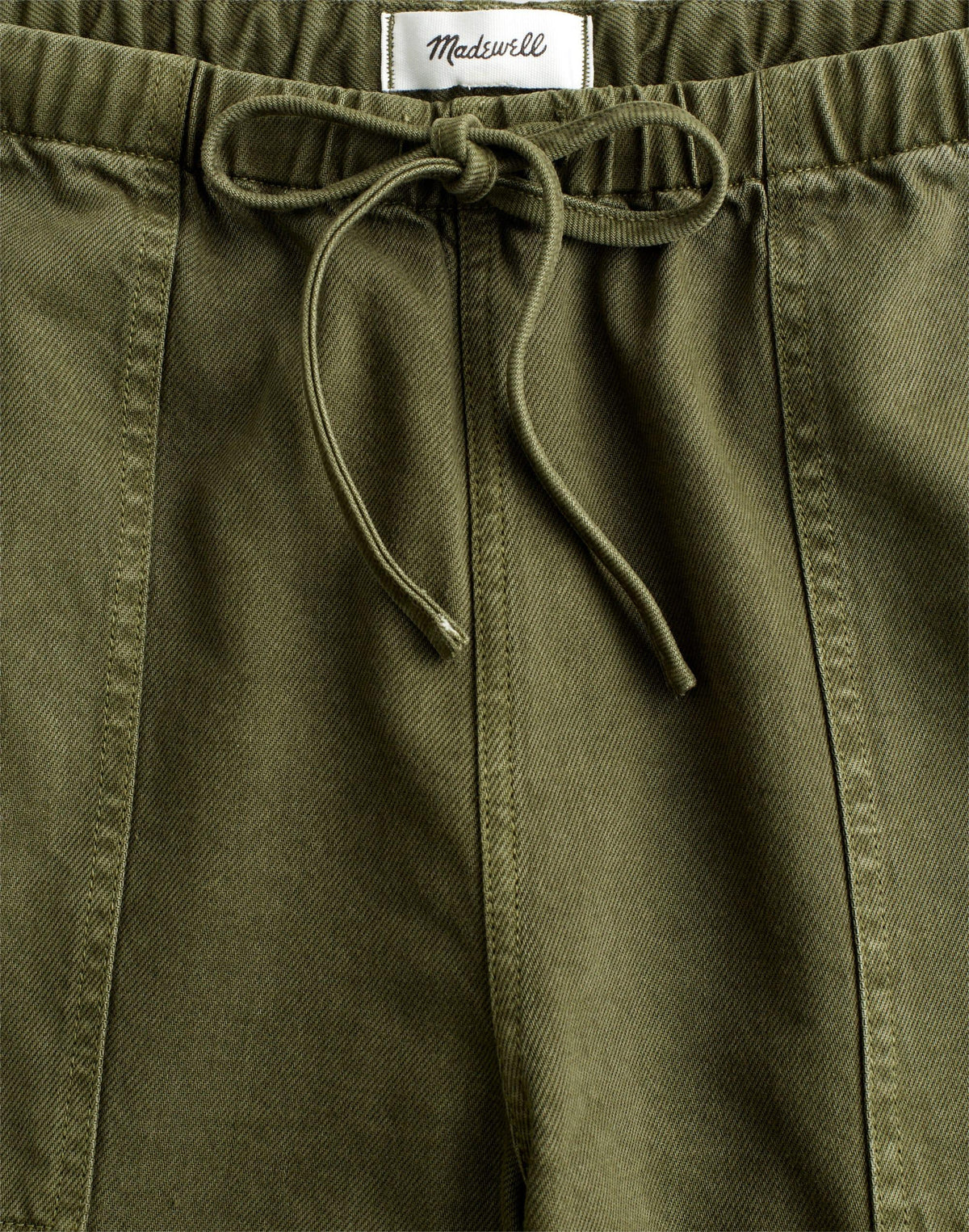 Madewell Pull-On Barrel-Leg Utility Pants in Airy Denim Faded Ivy