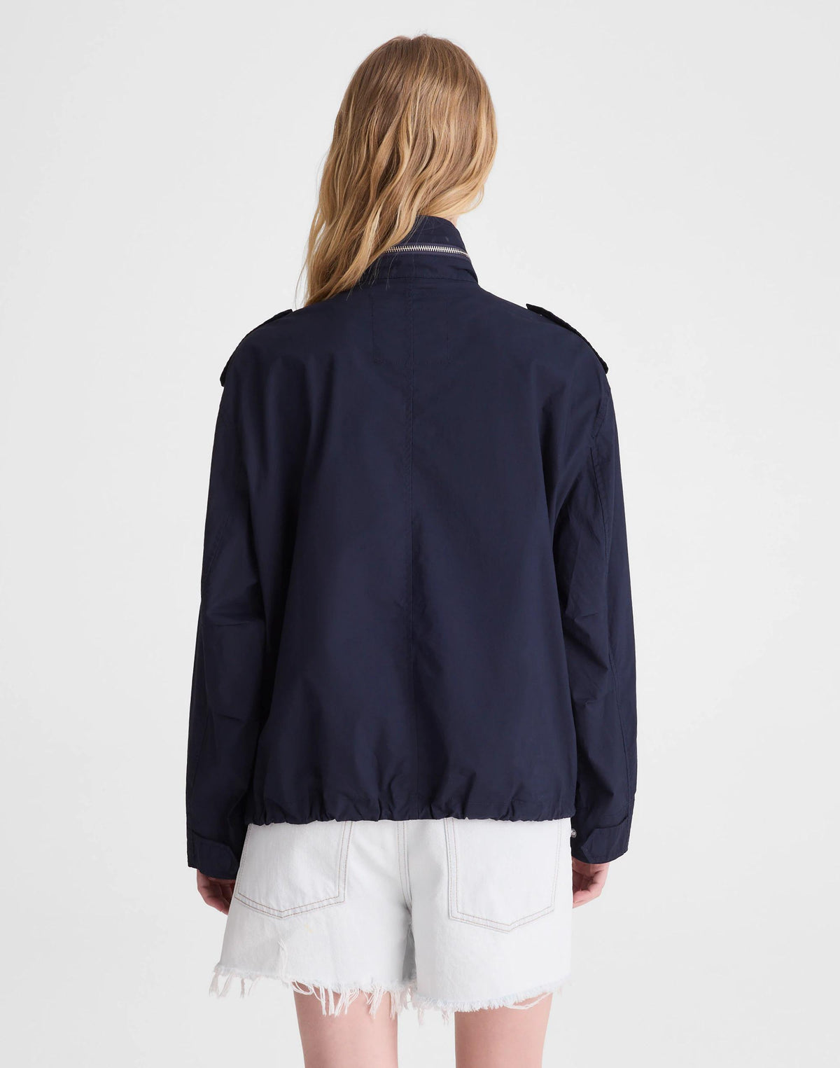 Madewell Field Jacket in Washed Poplin Classic Navy