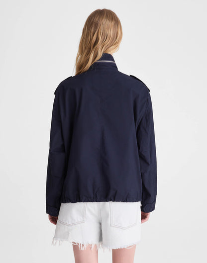 Madewell Field Jacket in Washed Poplin Classic Navy