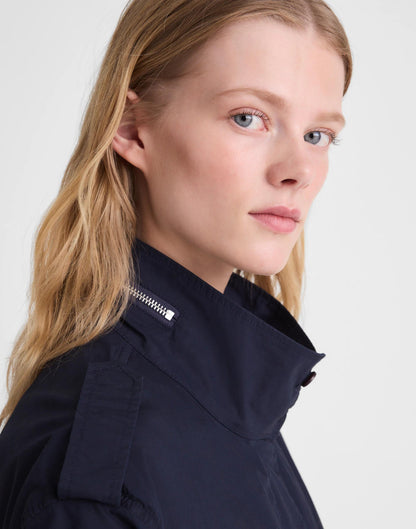 Madewell Field Jacket in Washed Poplin Classic Navy