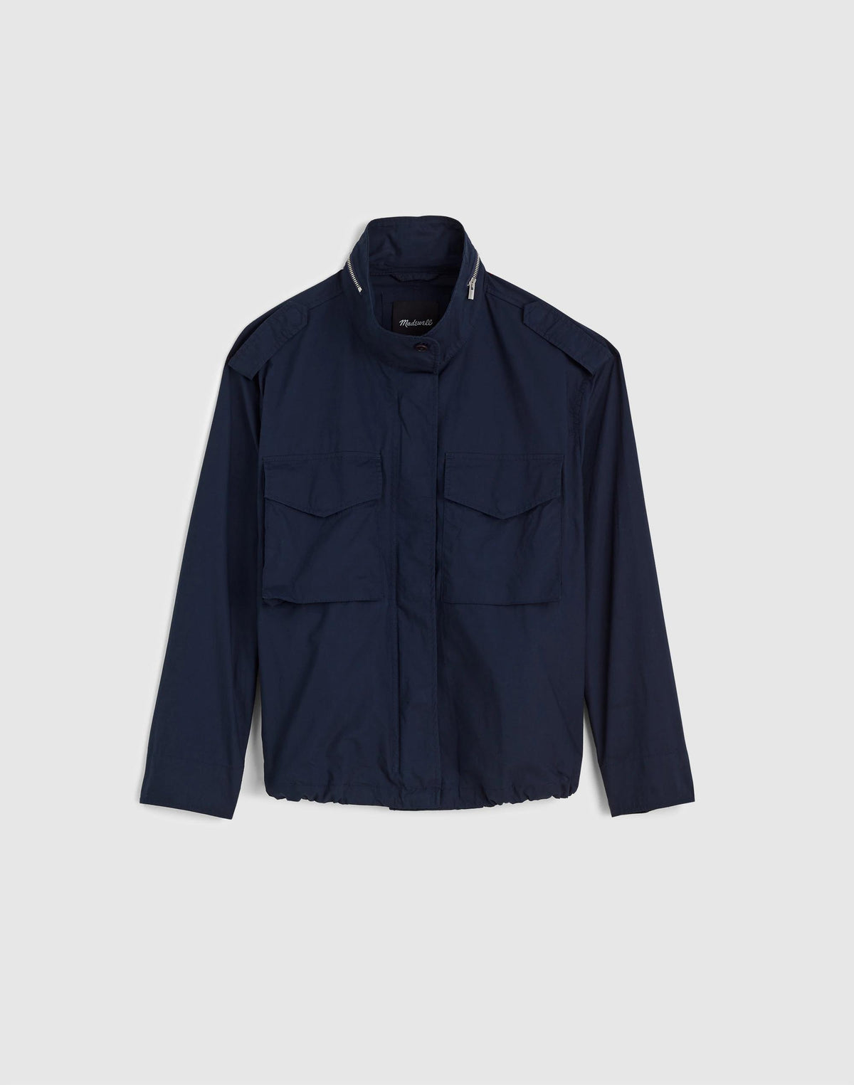 Madewell Field Jacket in Washed Poplin Classic Navy
