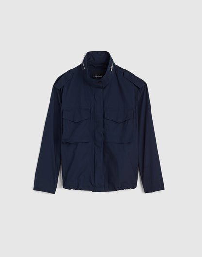 Madewell Field Jacket in Washed Poplin Classic Navy
