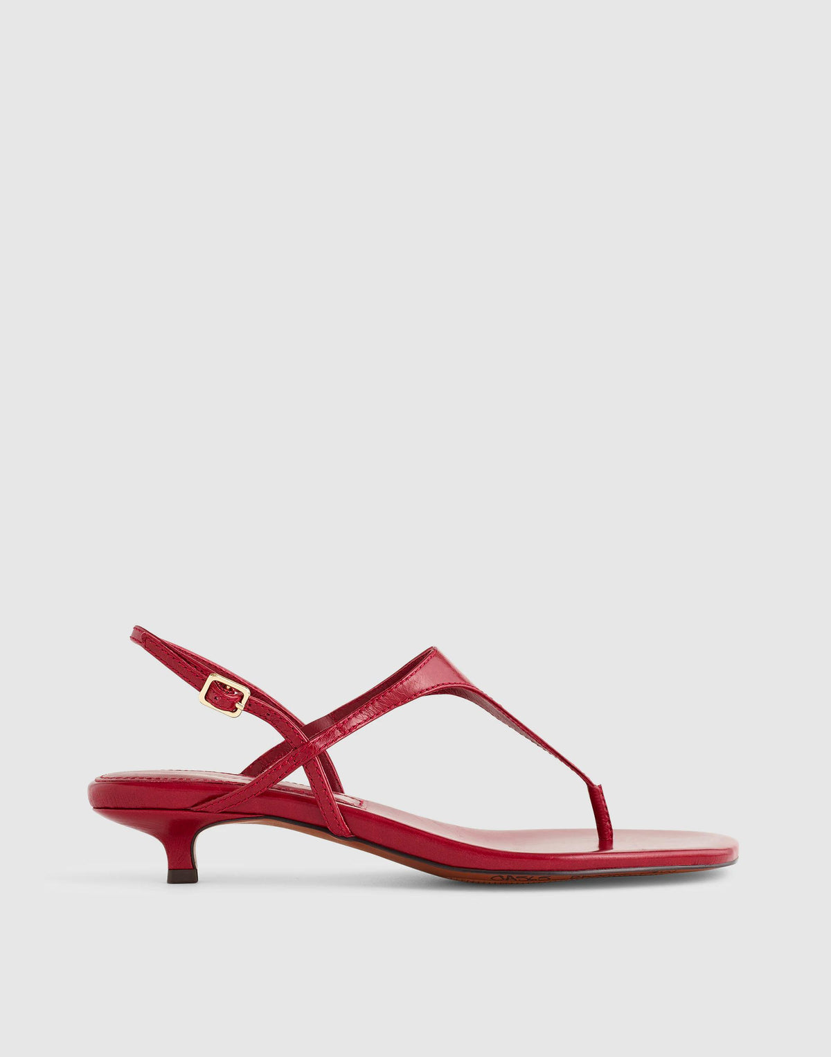 Madewell The Chiara Kitten Heel Slingback Sandal Wild Cranberry