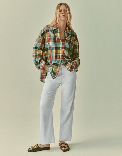 Madewell The Short Perfect Vintage Wide-Leg Crop Jean in Airy Denim Extracted Sky Wash