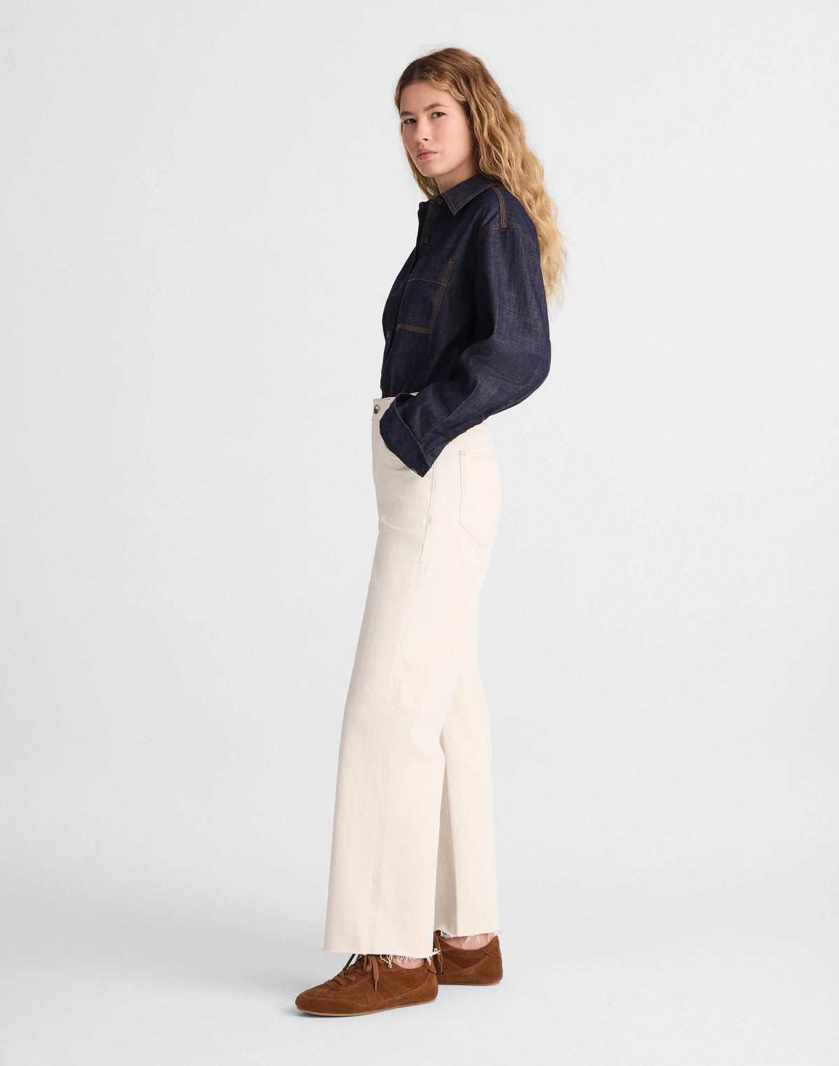 Madewell The Tall Perfect Vintage Wide-Leg Crop Jean Vintage Canvas